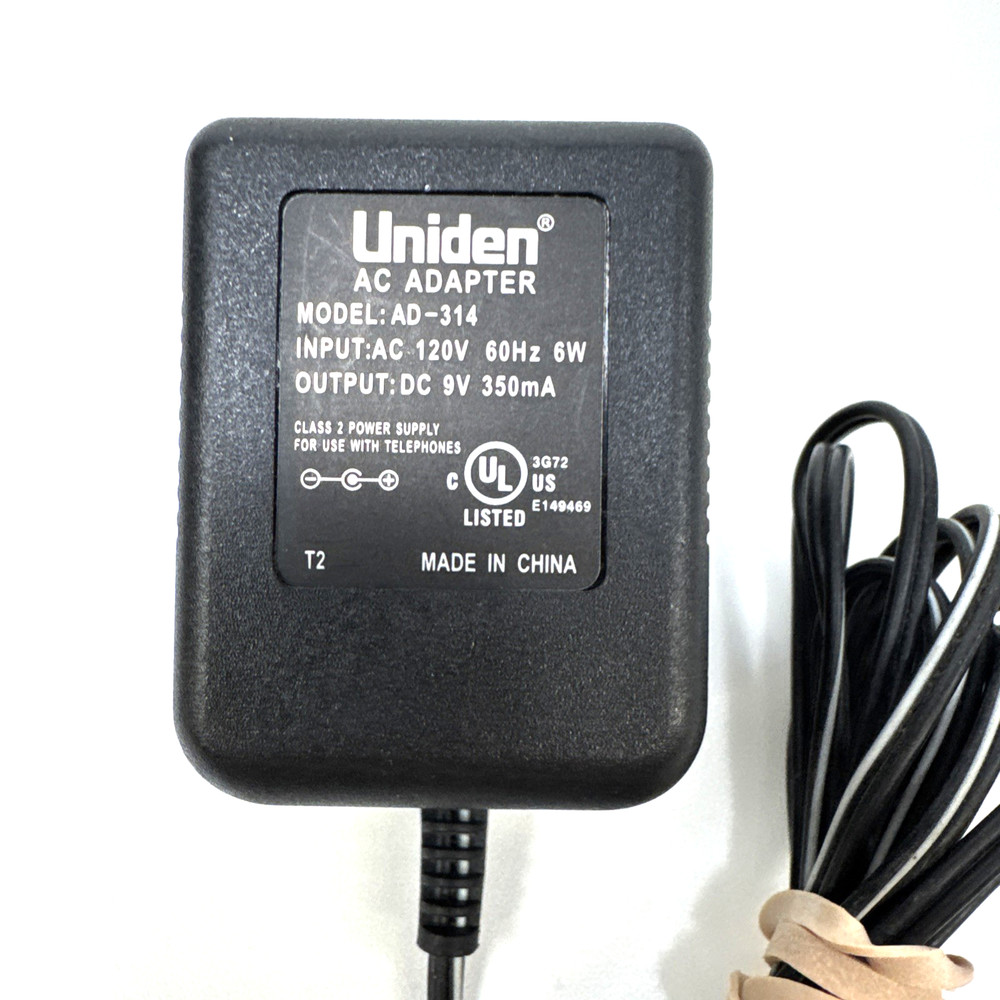 Uniden AD-314 AC Adapter 9v Dc Output