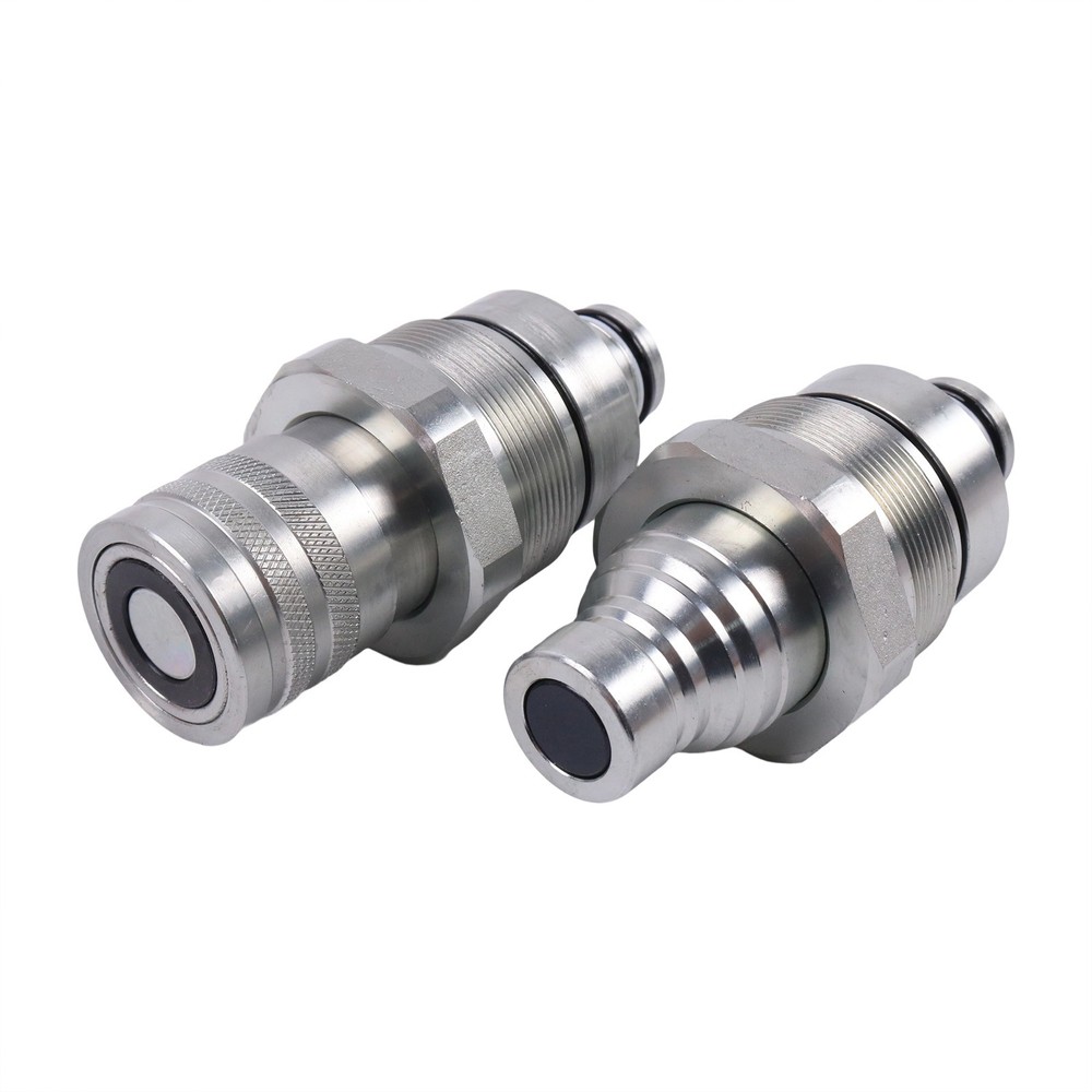 Flat Face Coupler Kit 7246799 7246802 For Bobcat E32 E34 E35 E42 E45 E50 TL26.60