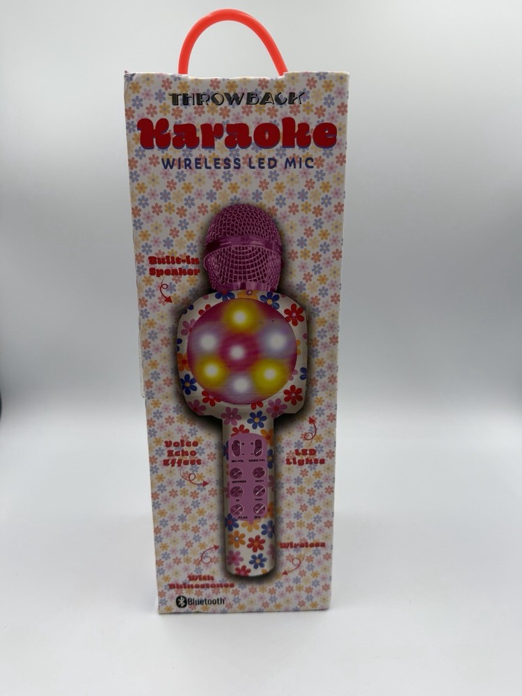 Throwback Karaoke Wireless LED Microphone