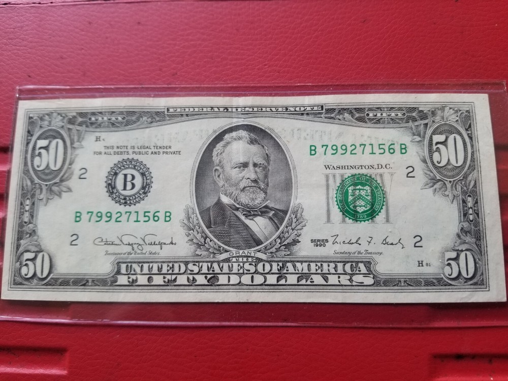 $50 Wet Ink Transfer/Ink Bleed, & Offset Print Error Note, Nice AU Bill