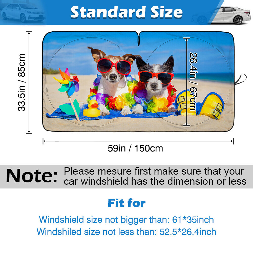 Large Car Window Sun Shade Cover Foldable Front Windshield Visor UV Block Shield