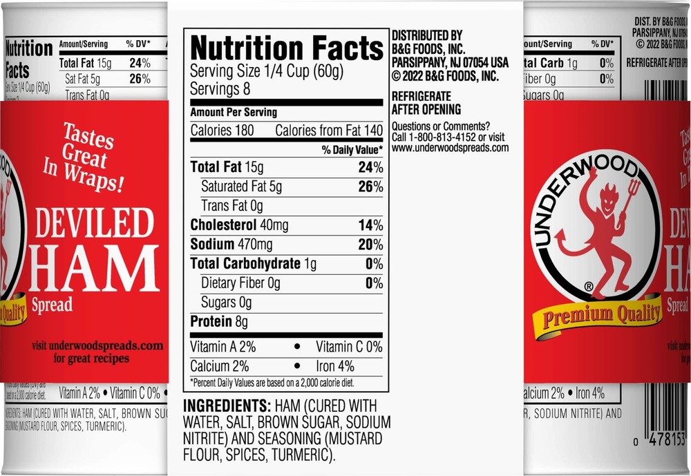Deviled Ham Spread, 4.25 Ounce (Pack of 4)