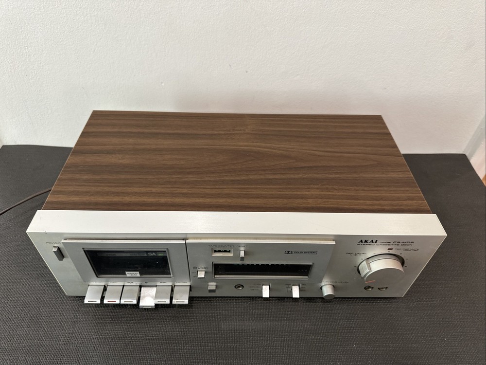 AKAI Vintage Stereo Cassette Deck CS-MO2 Silver