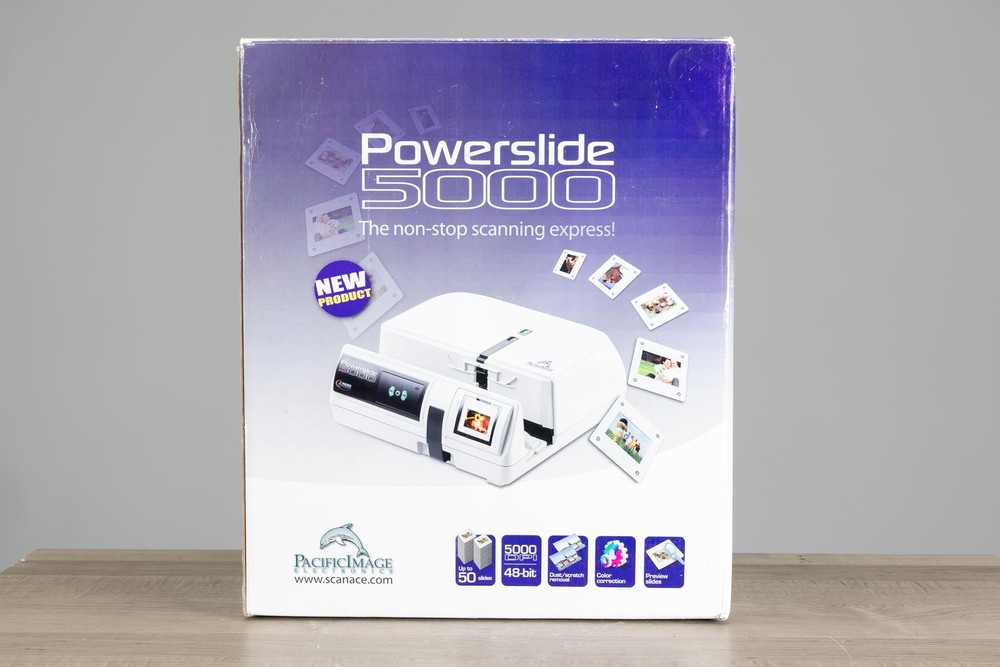 Pacific Image Powerslide 5000 35mm Slide Scanner - ORIGINAL BOX w/trays READ!