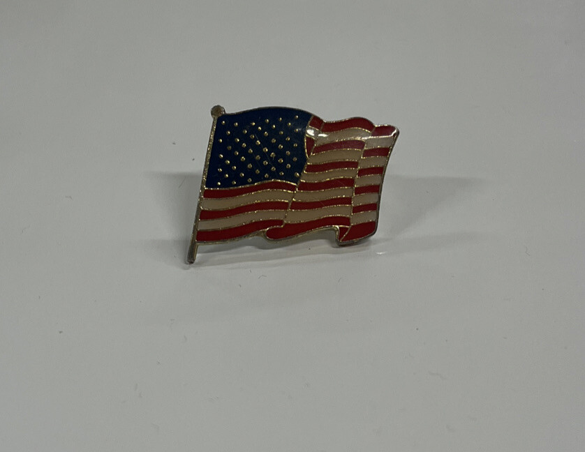 Waving American Flag Pin