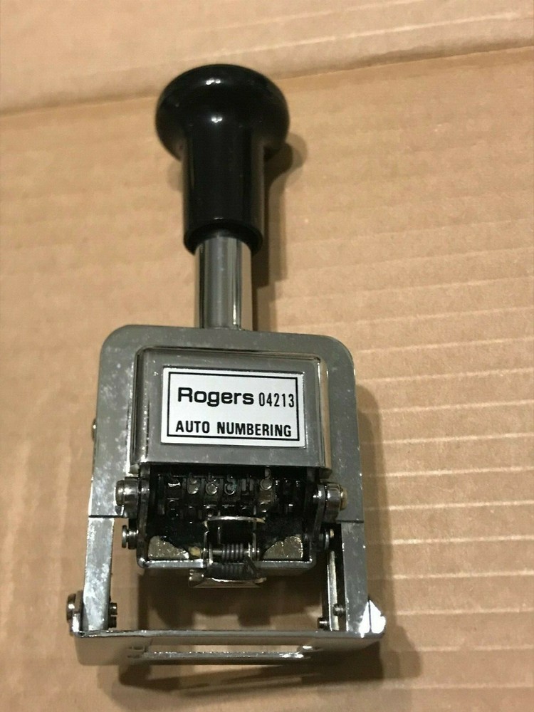 W.T. Rogers Automatic Numbering Machine Model 04213 Vintage
