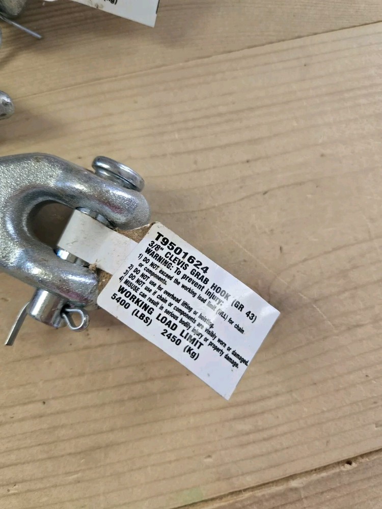 2 Campbell 3/8" Clevis Grab Hook
