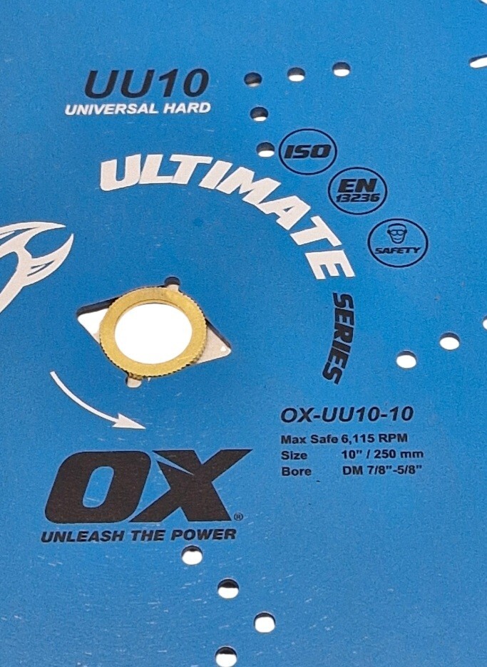 Ox Tools Ultimate UU10 10” Segmented Diamond Saw Blade