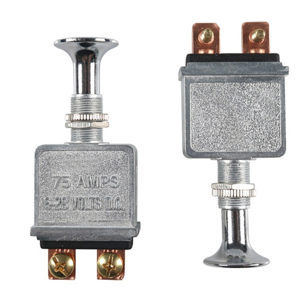 Heavy Duty 75A Push Pull Switch 6-28V DC 12 Volt 75A SPST 2 Position On-Off New