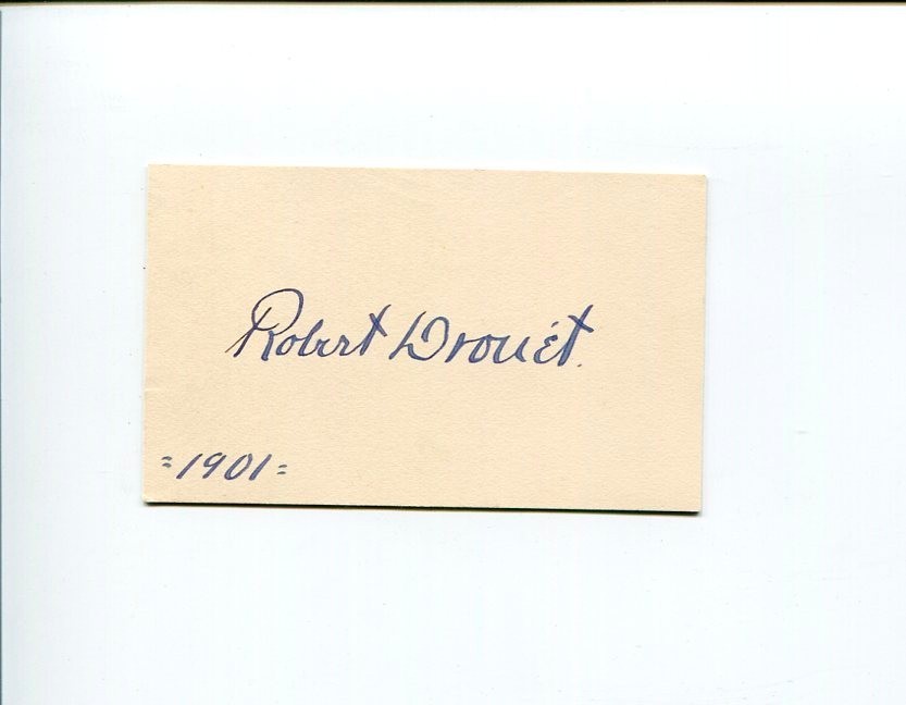 Robert Drouet Early Actor Playwright Signed Autograph