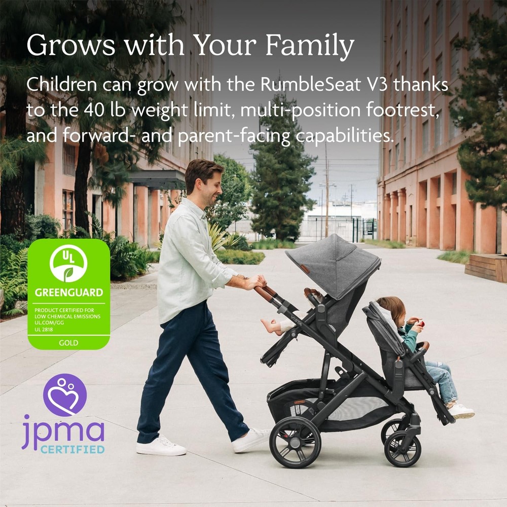 UPPAbaby RumbleSeat V3 Second Lower Noa (Navy/Carbon Frame/Saddle Leather)