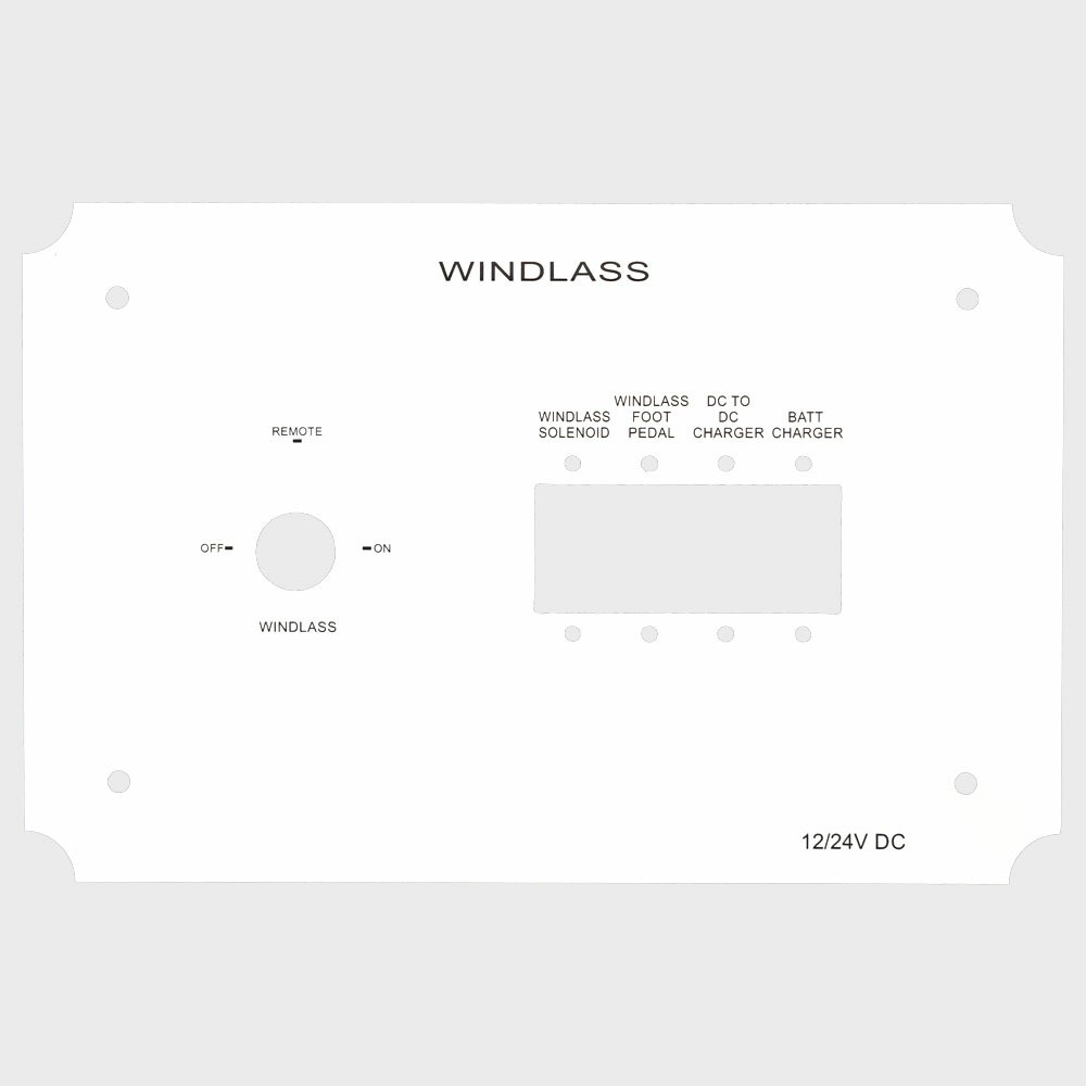 HCB Yachts Boat Blank Windlass Switch Panel 200018305A | White