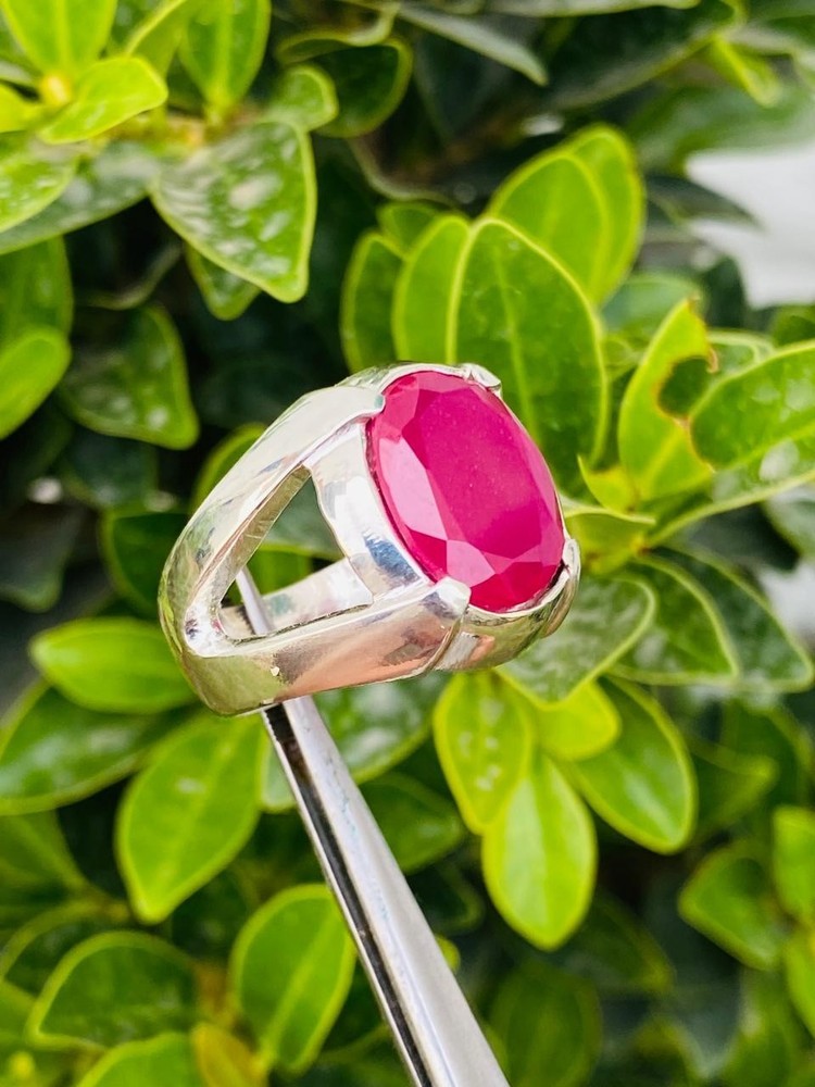 Ruby Ring Oval Cut Handmade Sterling Design Ruby Ring Gift Yaqoot