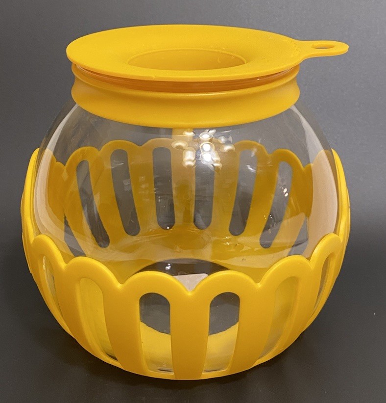 Ecolution Micro-Pop 3 Quart Microwave Popcorn Popper-Yellow W/Instructions NWOB