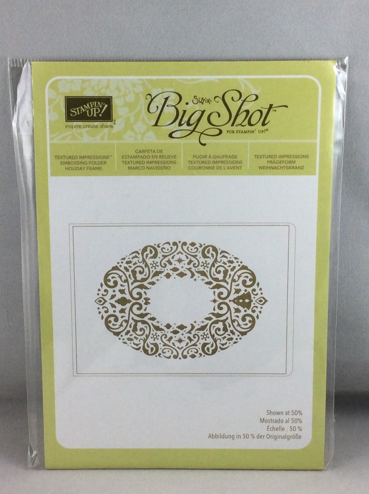 HOLIDAY FRAME Embossing Folder Stampin Up New Big Shot