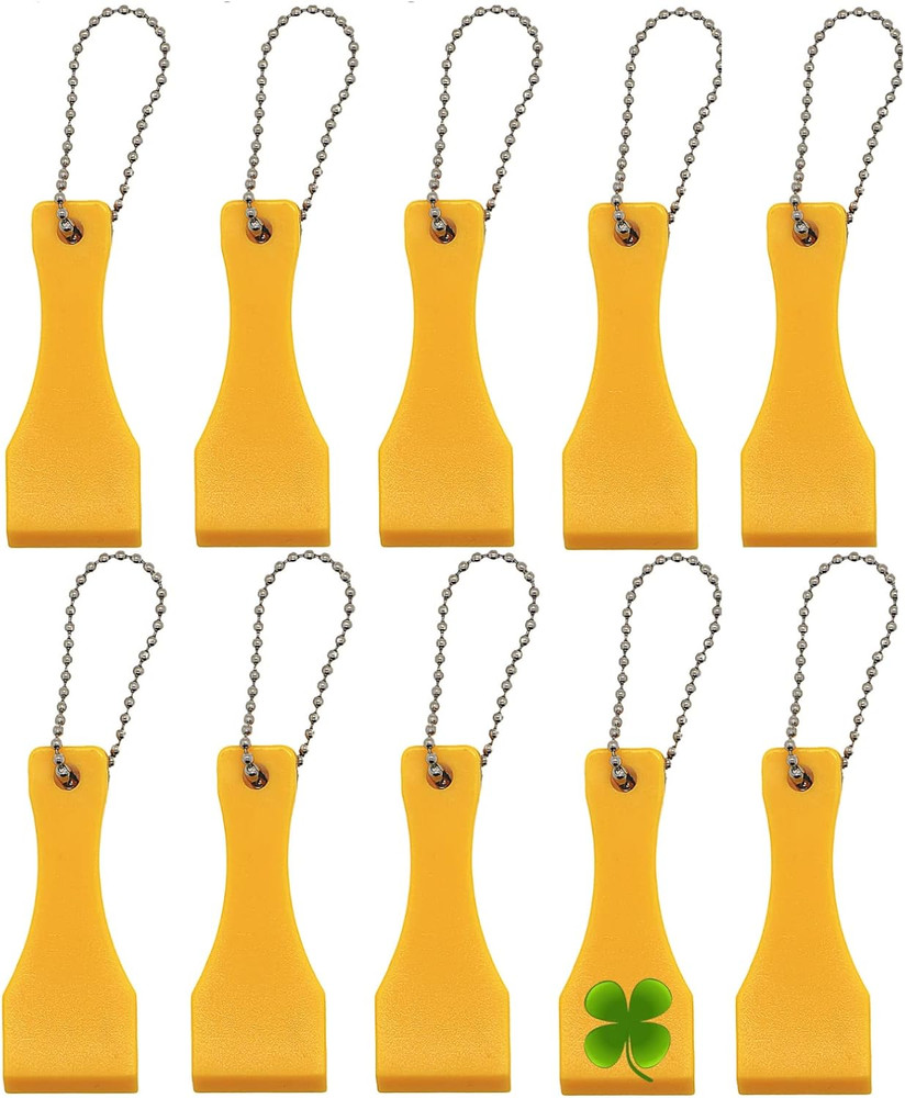 Plastic Scraper Tool Keychain, Scraper for Lottery Ticket, Scoop Shape Scratcher