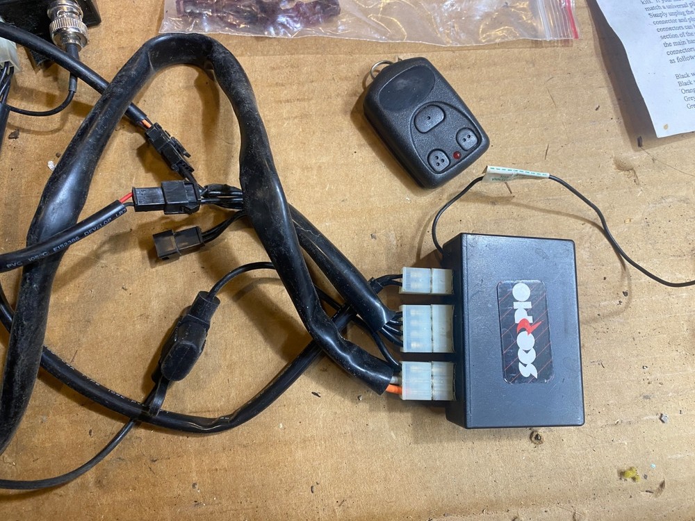 SCORPIO CYL-300EX Motorcycle Alarm System w/Remote, pager, + Perimeter sensor.