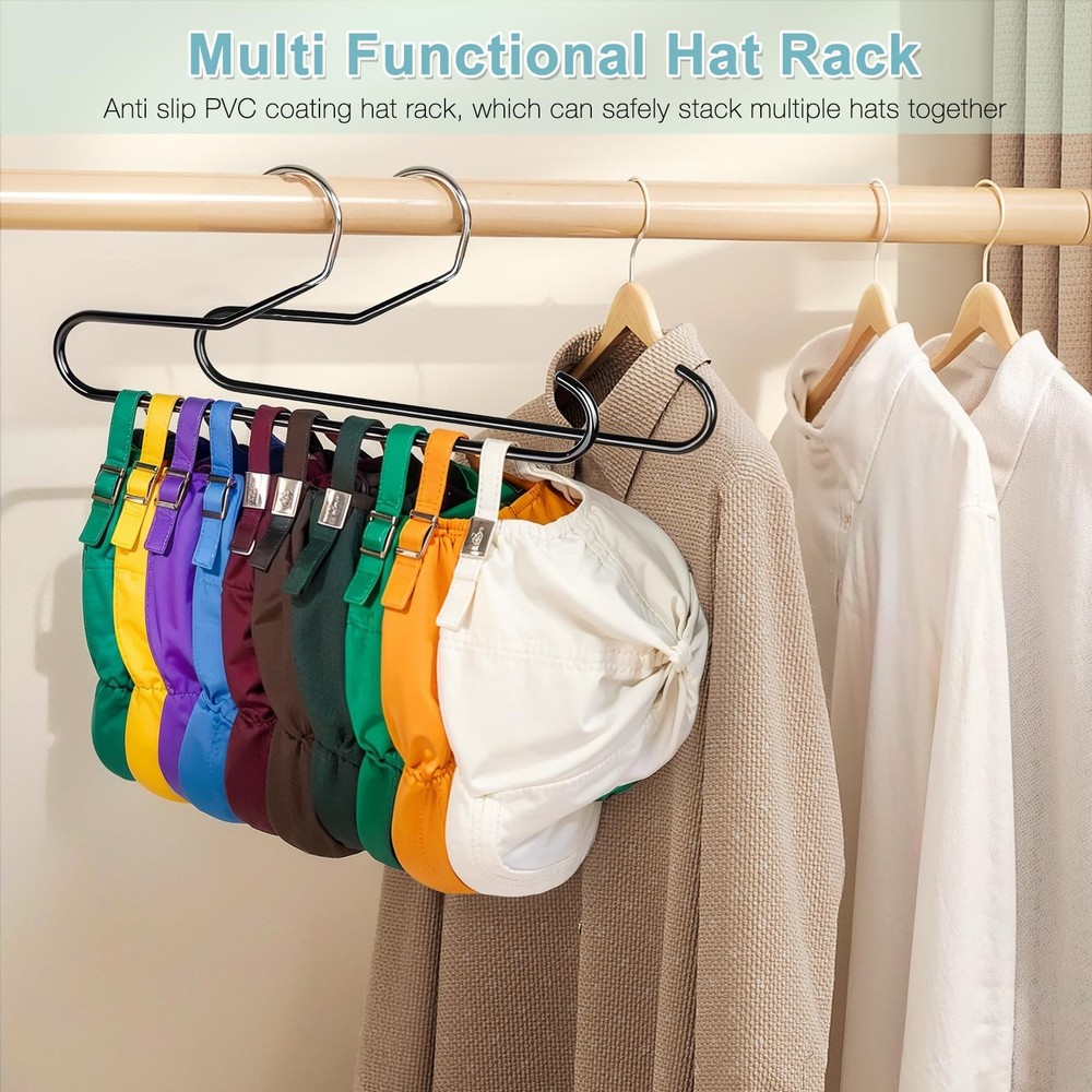 2 Pack Hat Storage Organizer Hanger for Baseball Caps Closet Storage Hanger