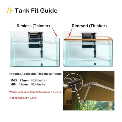 DONGWUZHIDAO Aquarium Light Riser & Holder - Adjustable Clamp Large, black