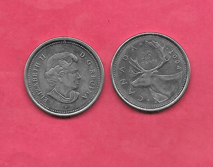 CANADA KM493 2004 P UNCIRCULATED-UNC MINT 25 CENTS COIN