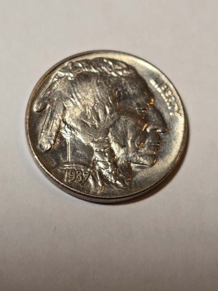 1937 Buffalo Nickel with good luster