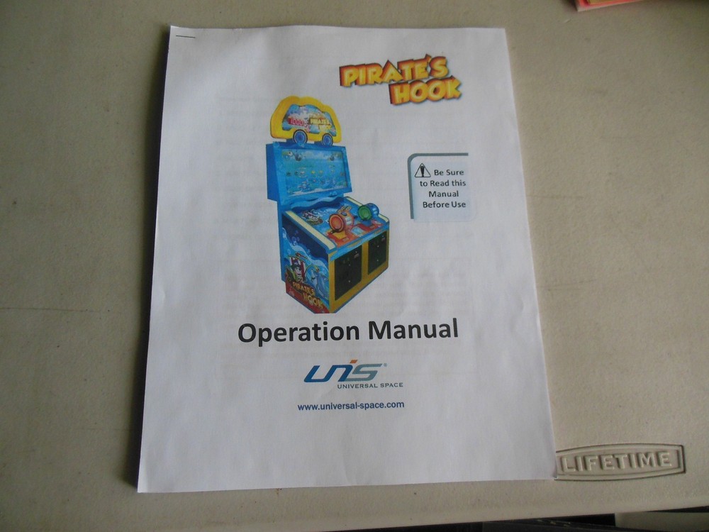 PIRATE'S HOOK   vintage arcade game owners manual