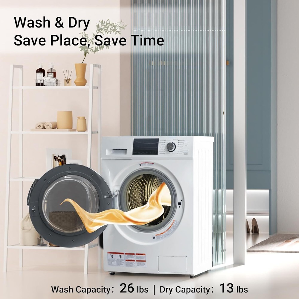 Smad 2.7 Cu.Ft Compact Front Load Washing Machine Laundry 36 Mins Quick Wash