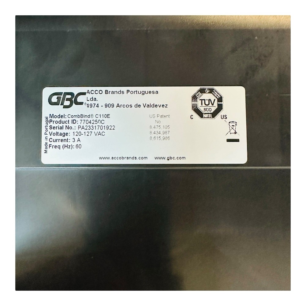 GBC CombBind C110E Electric Binding Machine 330 Sheets 15.44 x 12.38 x 4.78