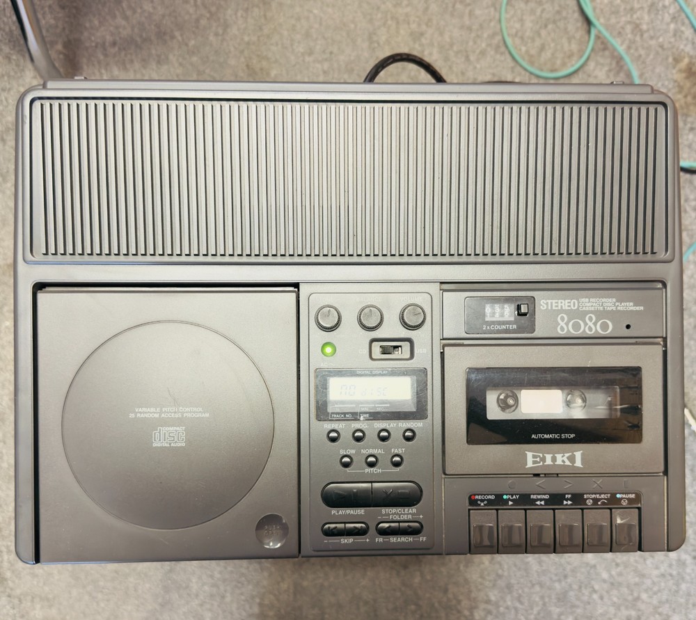 EIKI 8080 Stereo CD Player USB Cassette Tape Recorder