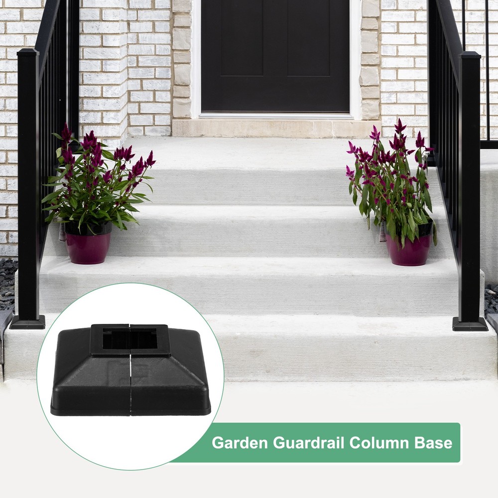 4-Pack Post Base Cover, Internal 1.18"x 1.18" Post Skirt Split Type for Railing