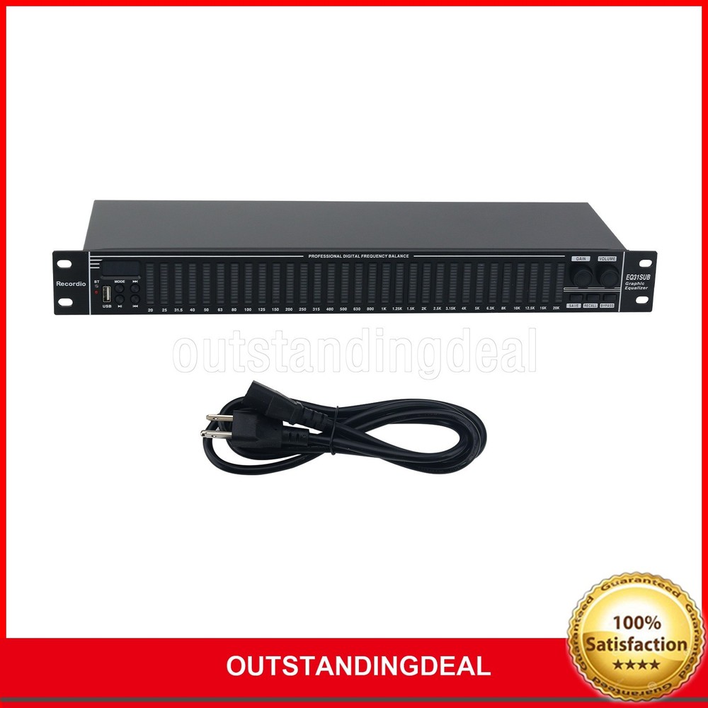 EQ31SUB Digital Equalizer 31-Stage Tuner Professional Stage Audio Processor ot25