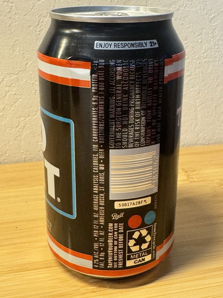 2025 Texas Tech Bud Light - limited edition empty Beer Can - Bottom Opened