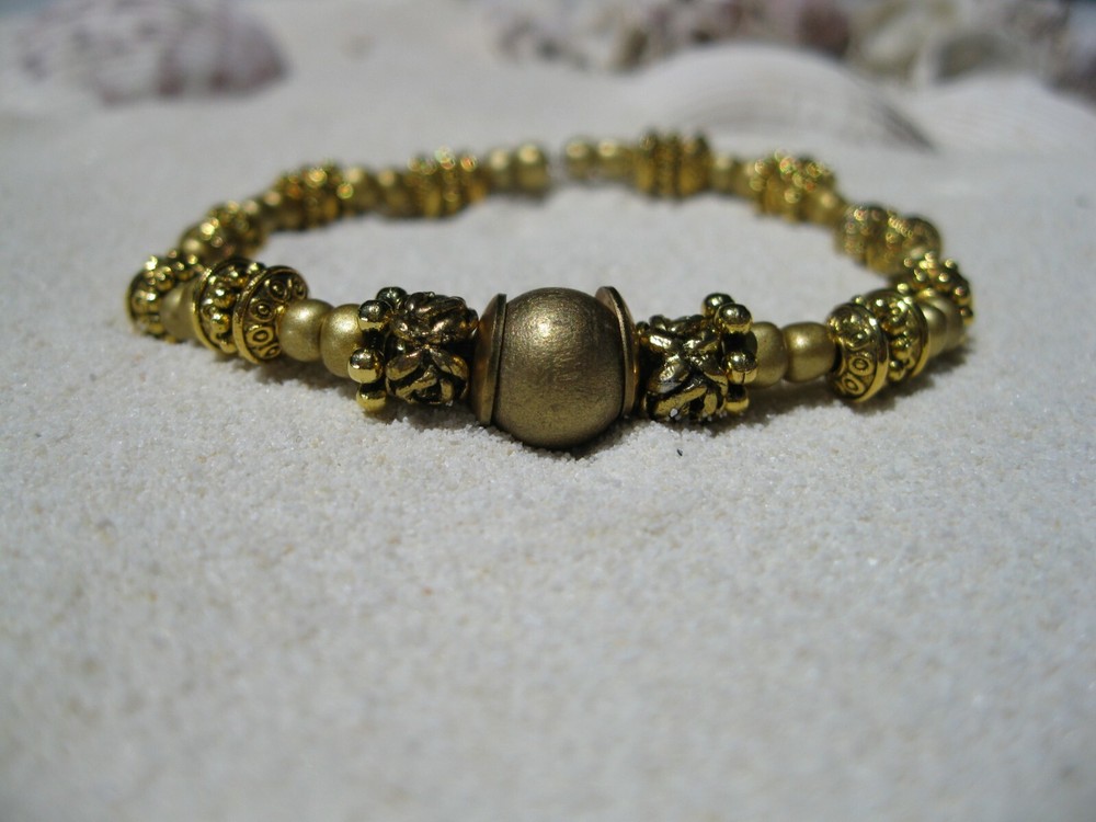 Wood & Glass Bead Bracelet