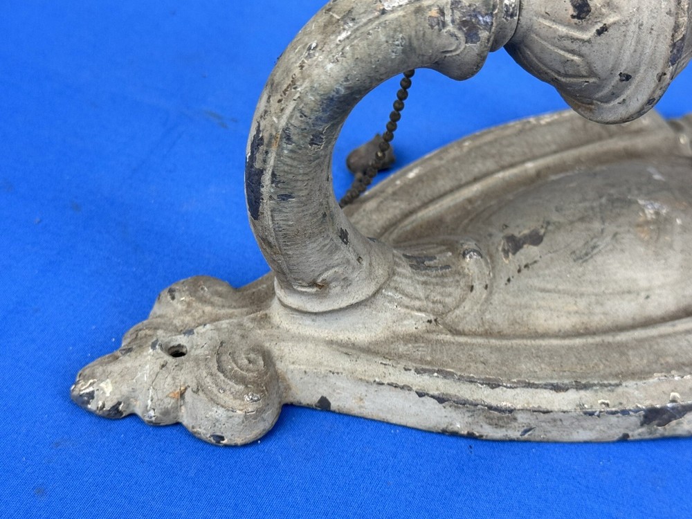 C.1920 Sconce Light Fixture w/ Working Pull Chain ~ Mount Dimensions 8" x 3 3/4"