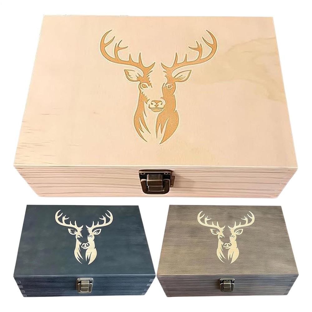 Memory Box Wooden Protective Hunting Case Memorial Storage Box