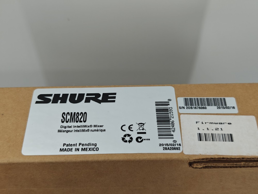 Shure SCM820 Digital IntelliMix Automatic Mixer Sealed