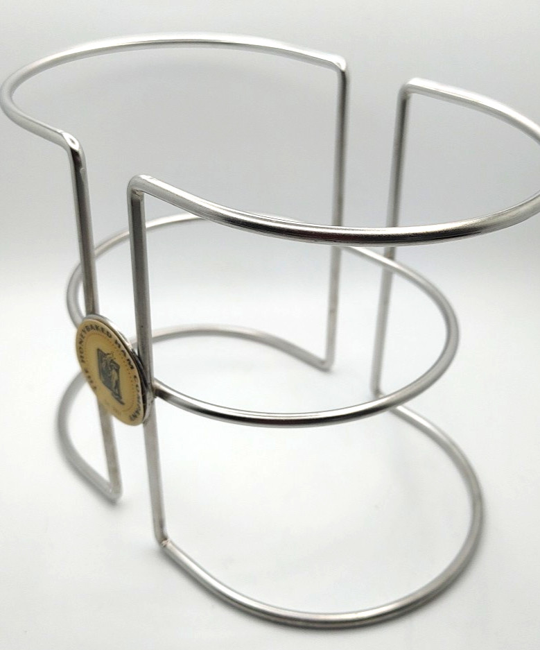 HoneyBaked Ham Rack Oval Wire Silver Logo Emblem