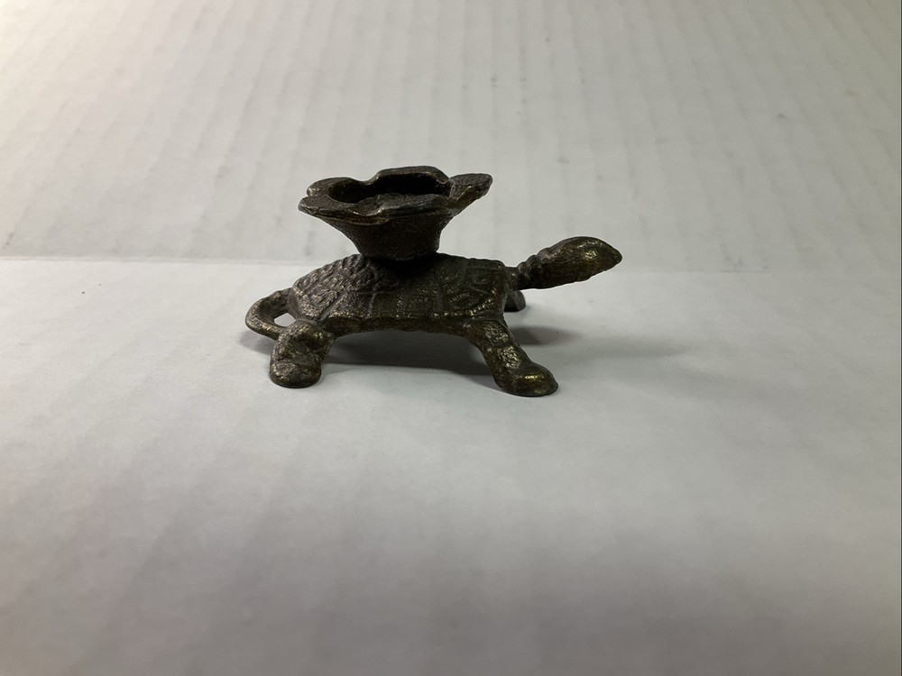 Small Vintage Brass Metal turtle Incense burner