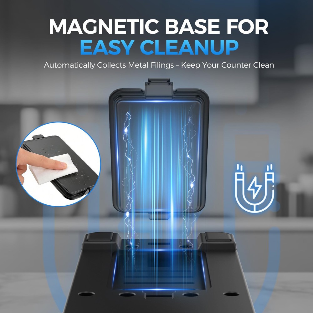 Knife Sharpener Electric for Kitchen - 3-Stage Kitchen Knife Sharpener - 15°P...