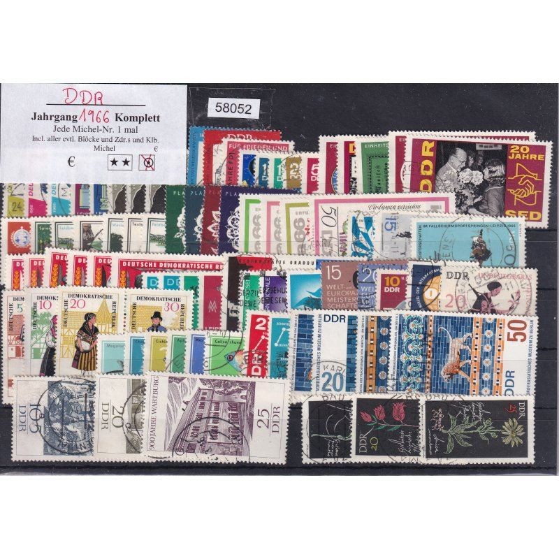 DDR 1966, Mich. No.: completely stamped