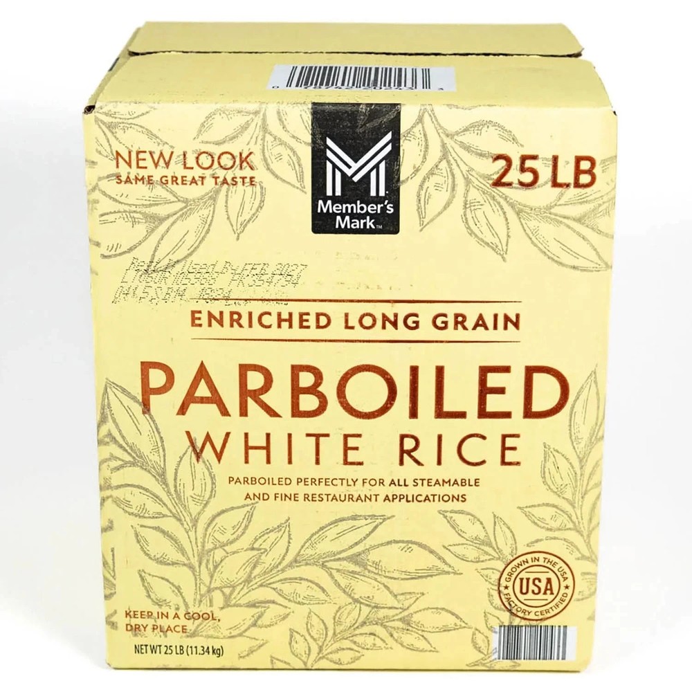 4 Pack Member's Mark Parboiled White Rice, 25 lbs.