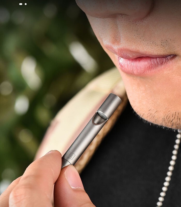 Titanium Alloy Whistle Training Command Warning Tool Keychain Necklace EDC