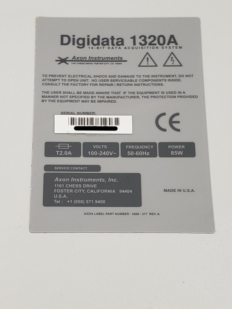 Axon Instruments - Digidata 1320A - 16-Bit Data Acquisition System MPN 2400-317