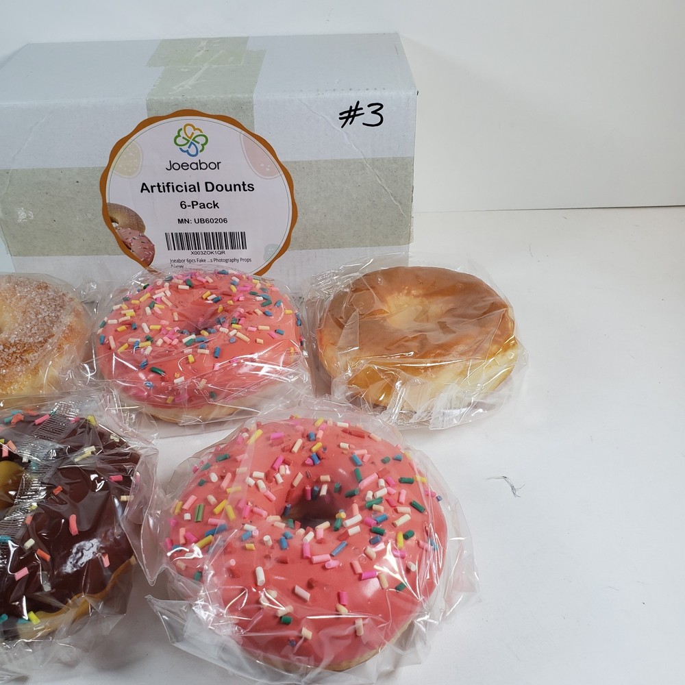 Joeabor Fake Donut 5 Pack Artificial for 3.7" Squishy, 1 Missing From 6 Pack