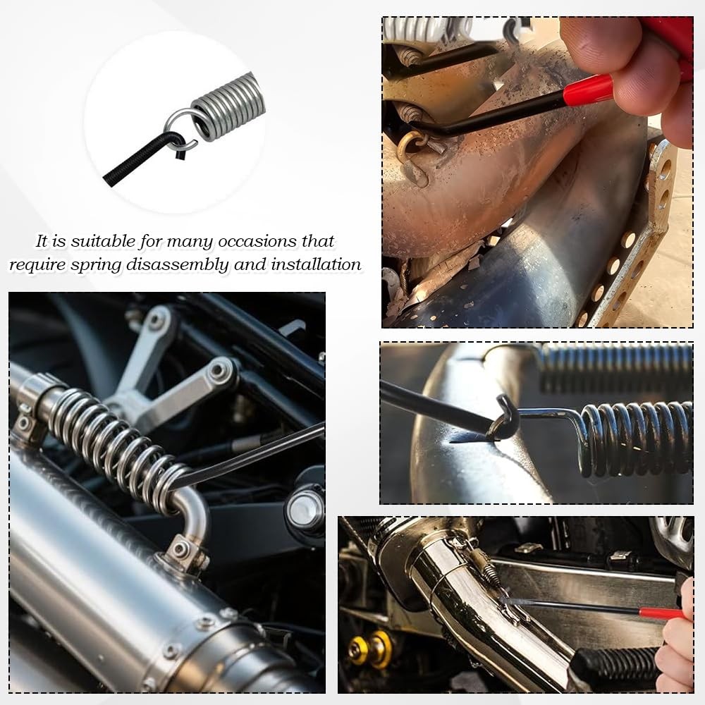 Exhaust Spring Puller Tool, 4 Pack Thick Tool...