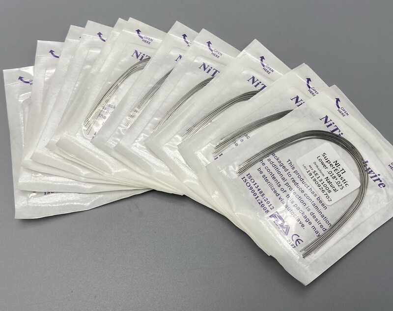 Dental Ortho Arch wire Super elastic Ni-Ti Square Round Rectangular Natural Form