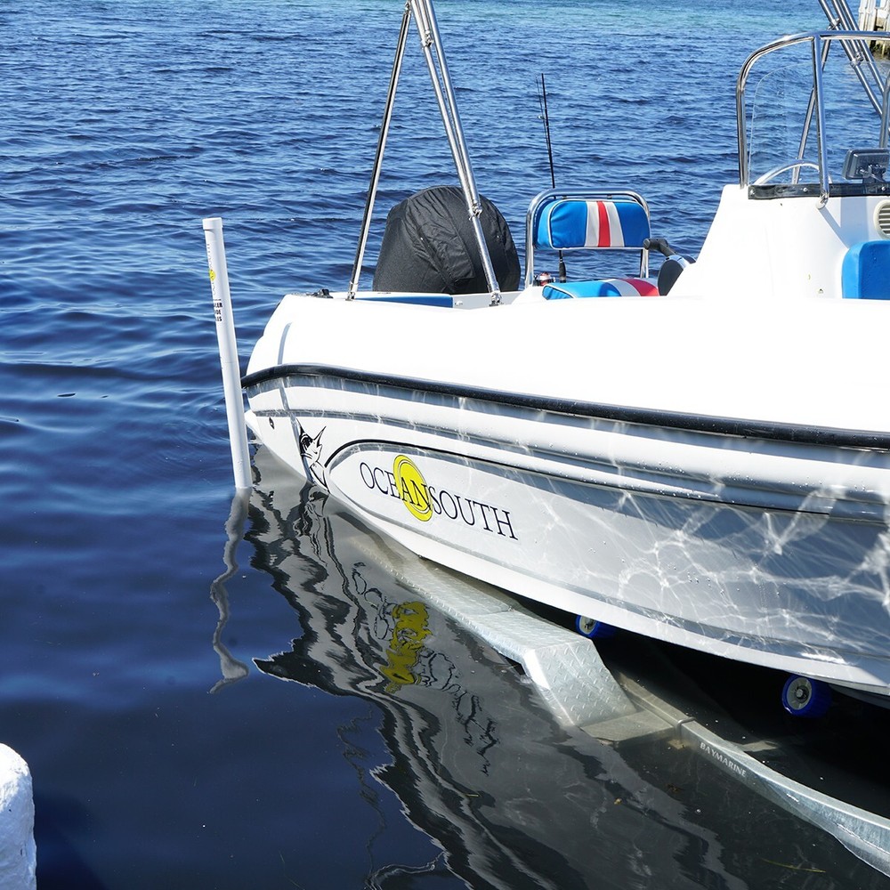 Oceansouth Galvanized Guide On Post Poles Pair for Rectangular Beam Trailer 40"