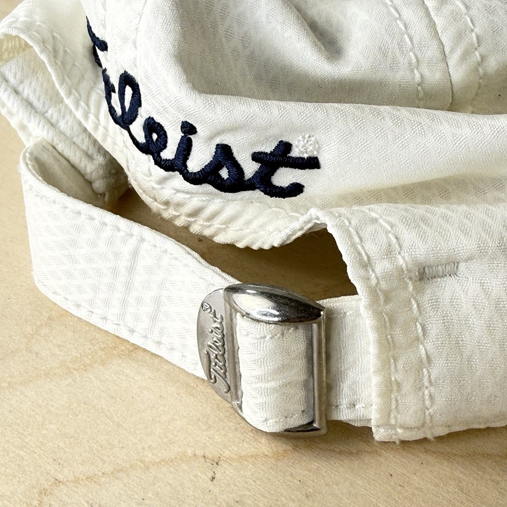 Titleist Golf Cap - White w/ Blue Embroidered Logo - Adjustable