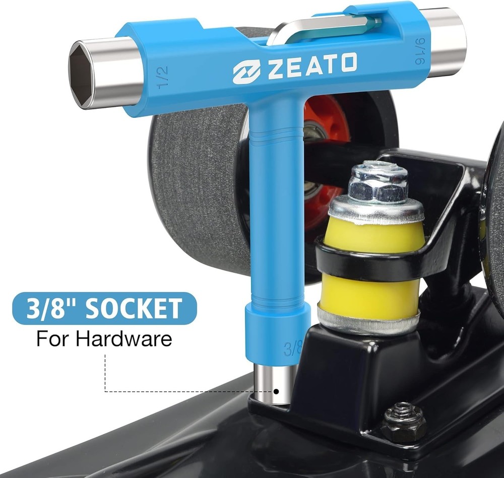 Durable Stainless Steel Skate Tool - Includes Pouch and Multi-Function Design