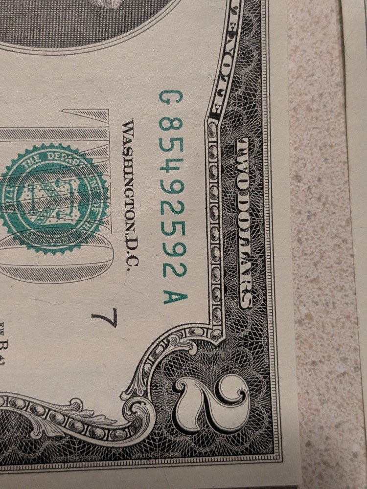 Lot Of 3 Two Dollar Bills Series 2017A $2 Sequential Notes
